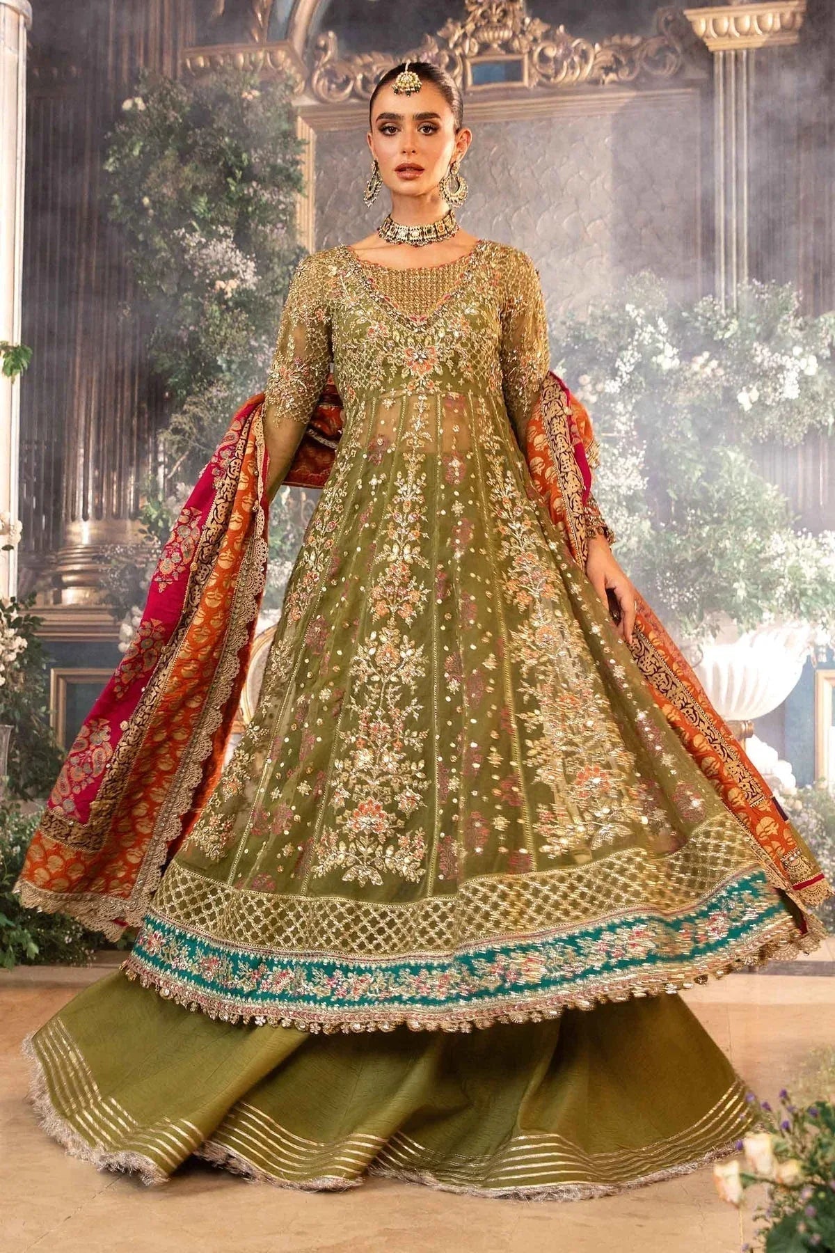 Maria B | Embroidered Formals 24 | Organza Suit | BD-2906 - Aqsa Fabrics
