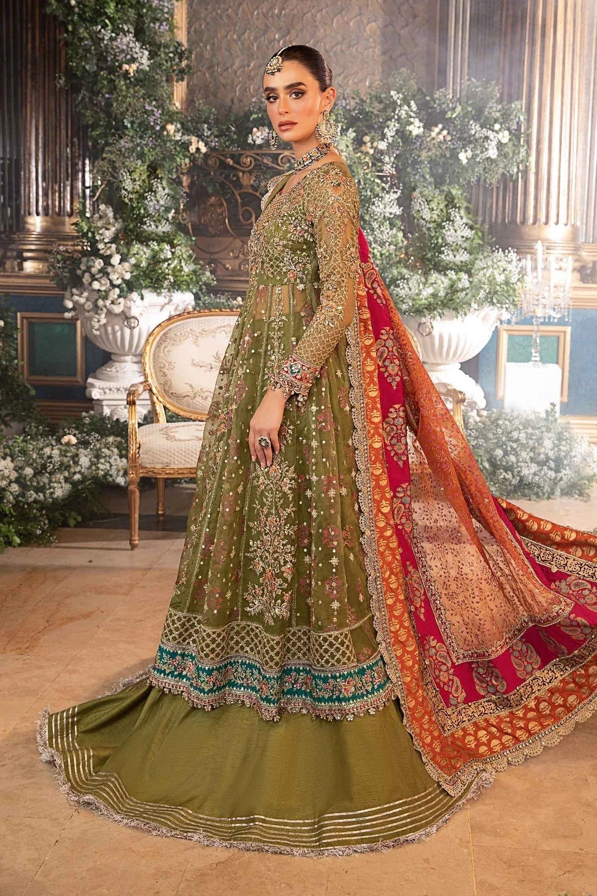 Maria B | Embroidered Formals 24 | Organza Suit | BD-2906 - Aqsa Fabrics