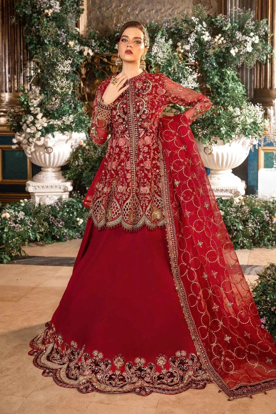 Maria B | Embroidered Formals 24 | Organza Suit | BD-2908 - Aqsa Fabrics
