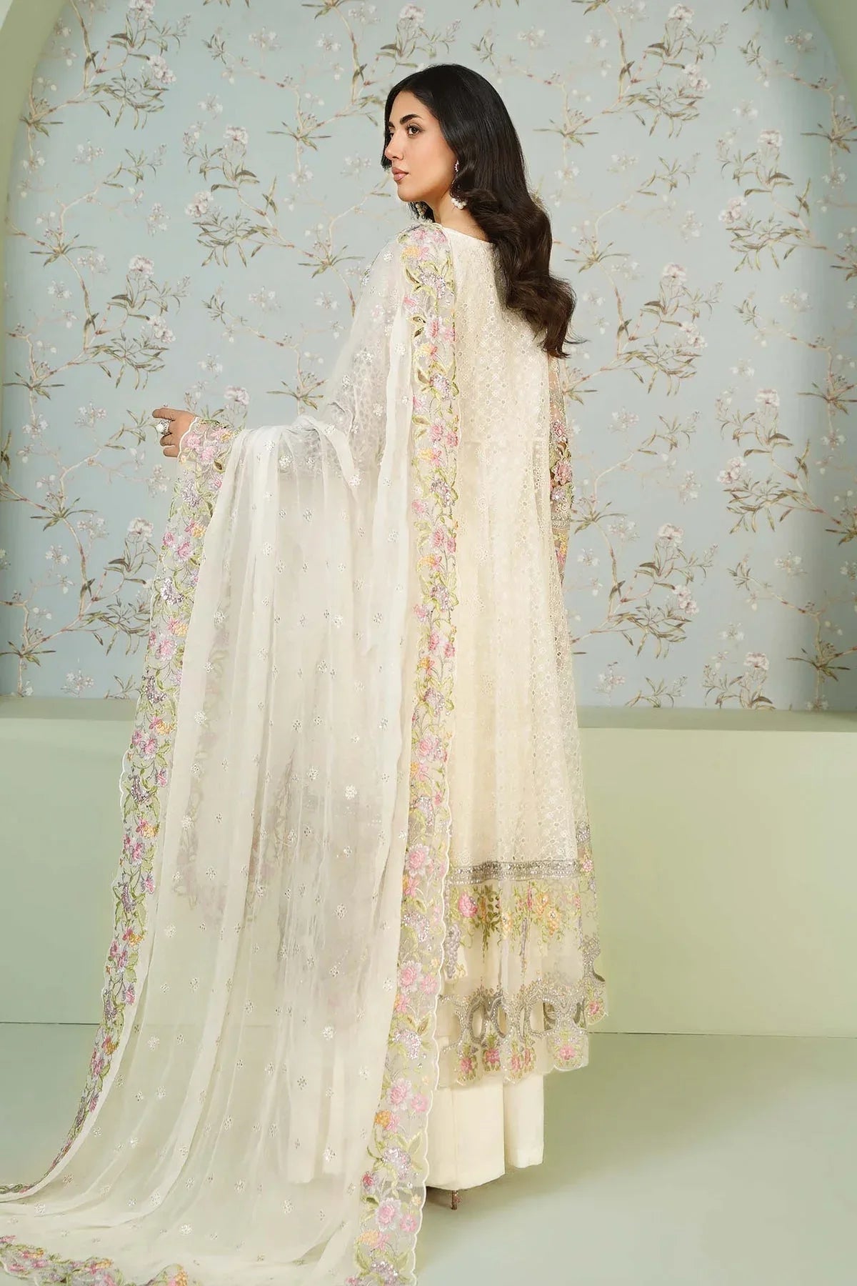 Maria B | Formal Wears | Organza Suit SF-EA24-16 - Aqsa Fabrics