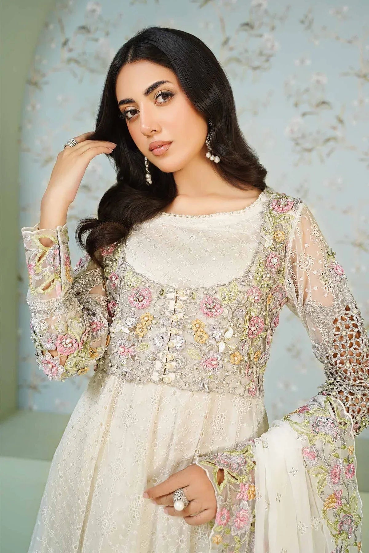 Maria B | Formal Wears | Organza Suit SF-EA24-16 - Aqsa Fabrics