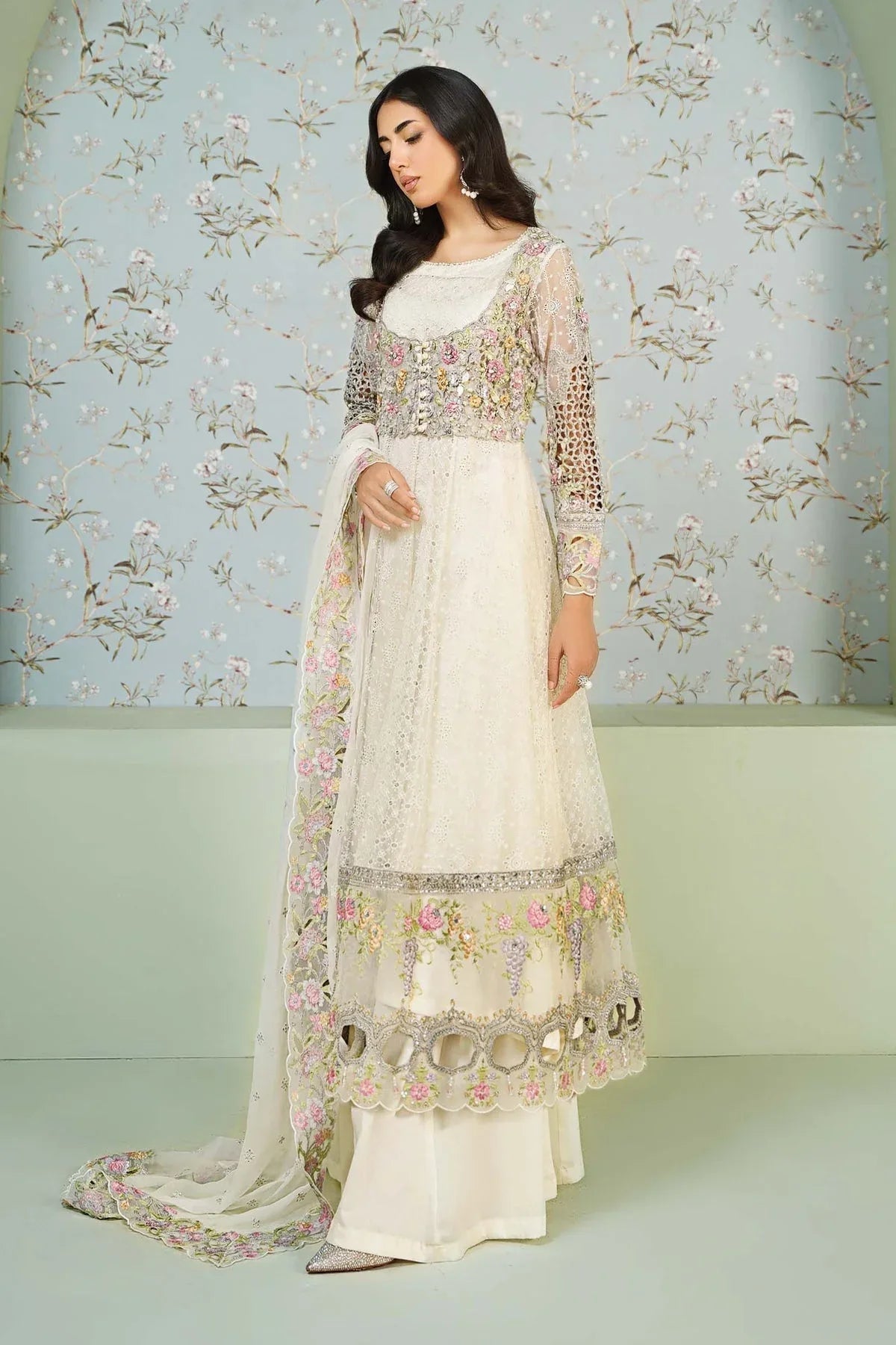 Maria B | Formal Wears | Organza Suit SF-EA24-16 - Aqsa Fabrics