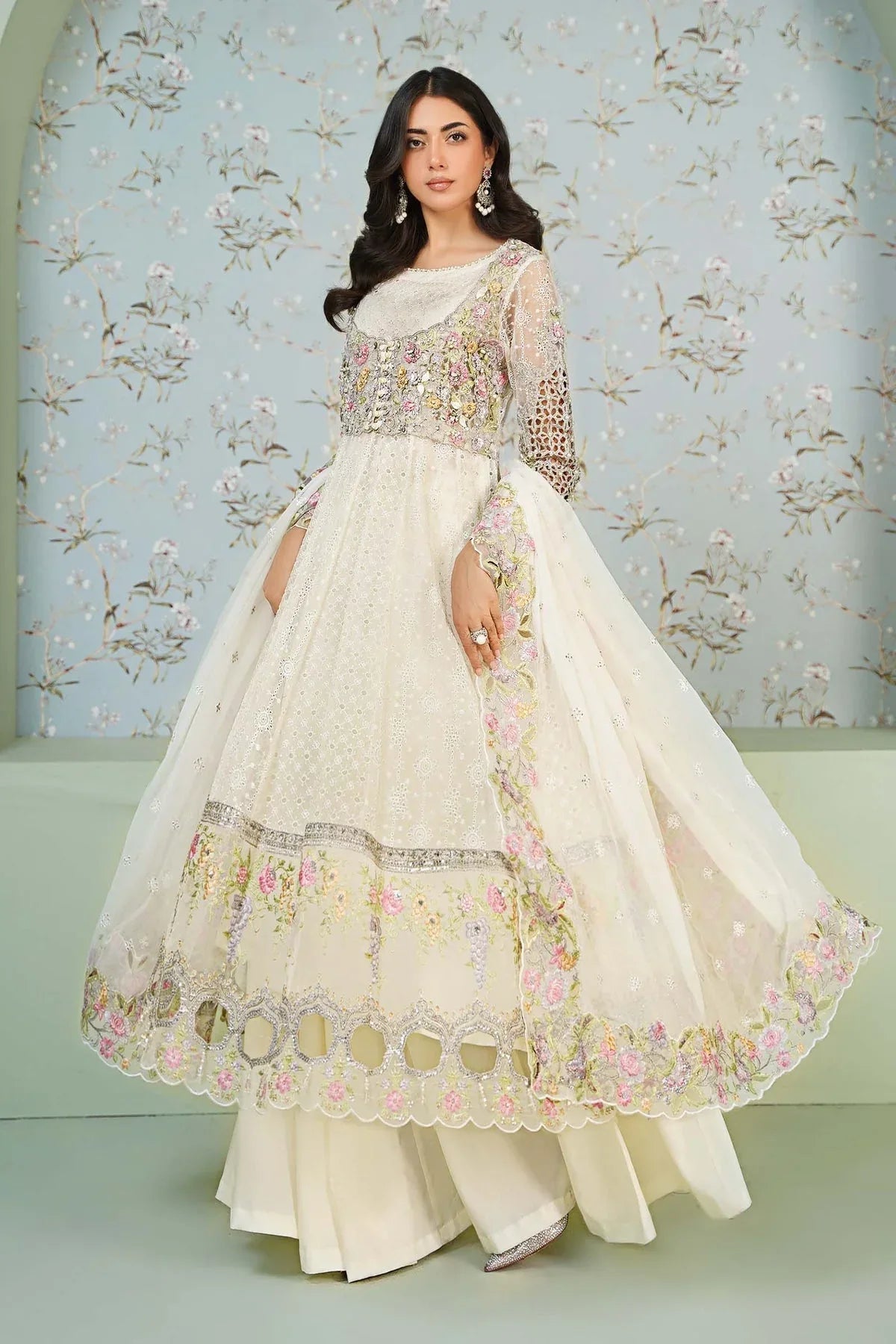 Maria B | Formal Wears | Organza Suit SF-EA24-16 - Aqsa Fabrics