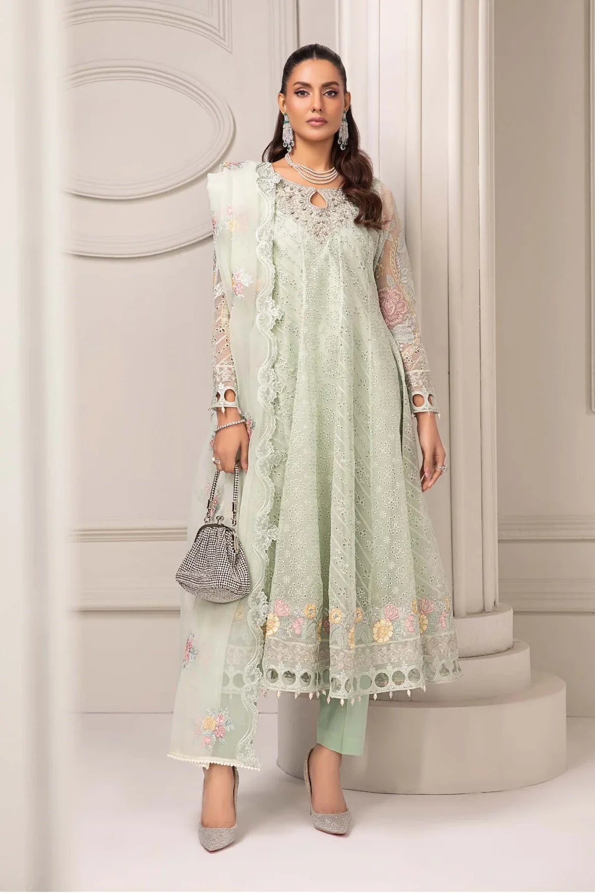 Maria B | Formal Wears | Organza Suit SF-EF24-03 - Aqsa Fabrics