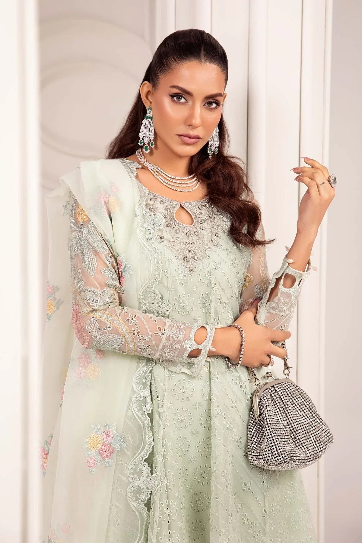 Maria B | Formal Wears | Organza Suit SF-EF24-03 - Aqsa Fabrics