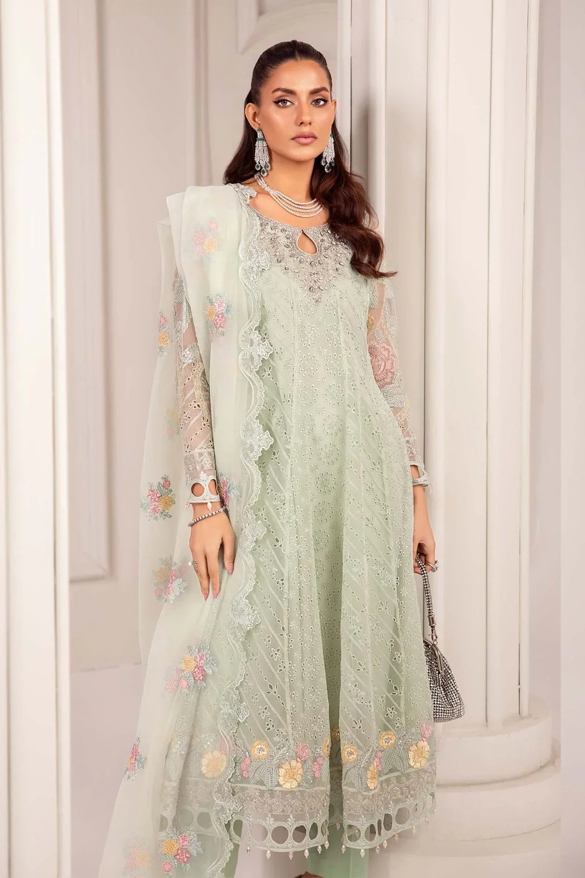 Maria B | Formal Wears | Organza Suit SF-EF24-03 - Aqsa Fabrics