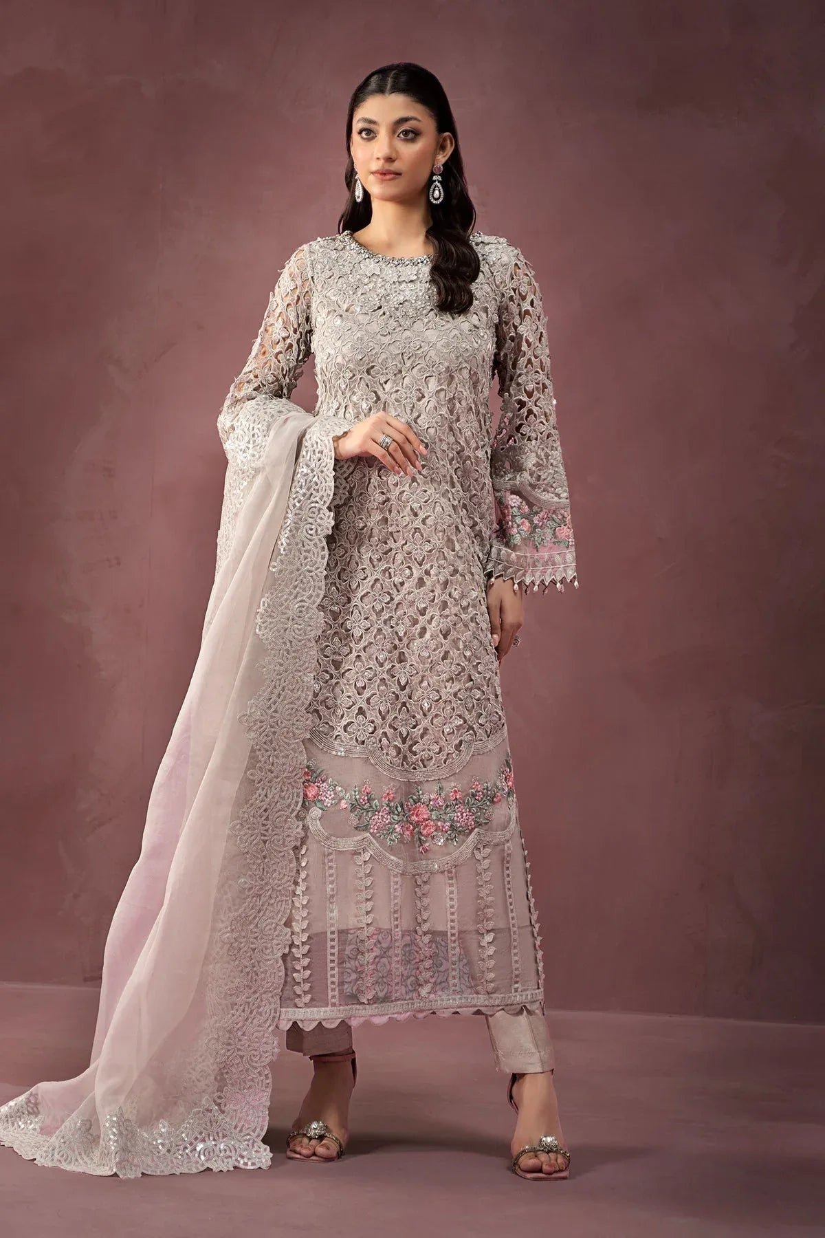 Maria B | Formal Wears | Organza Suit | SF-W24-69 - Aqsa Fabrics