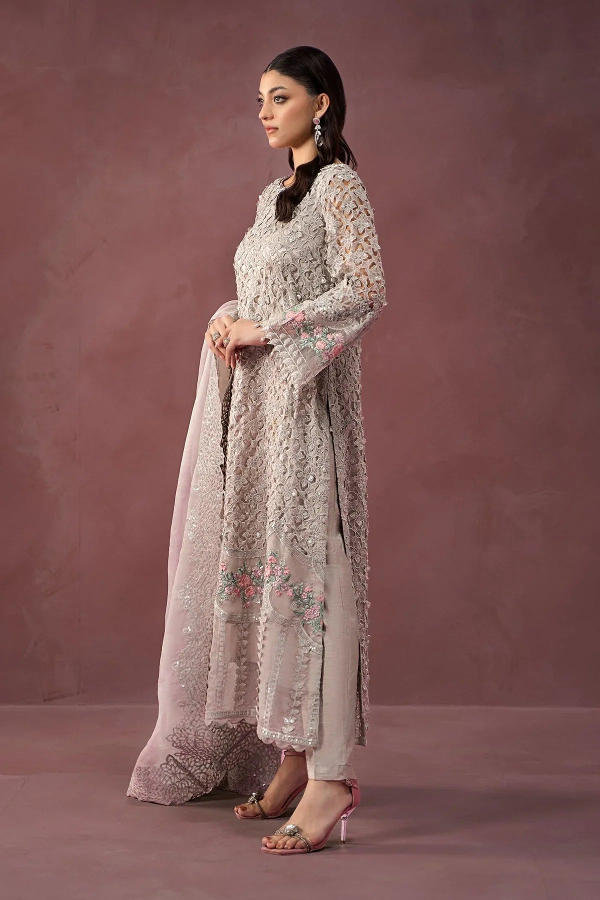 Maria B | Formal Wears | Organza Suit | SF-W24-69 - Aqsa Fabrics