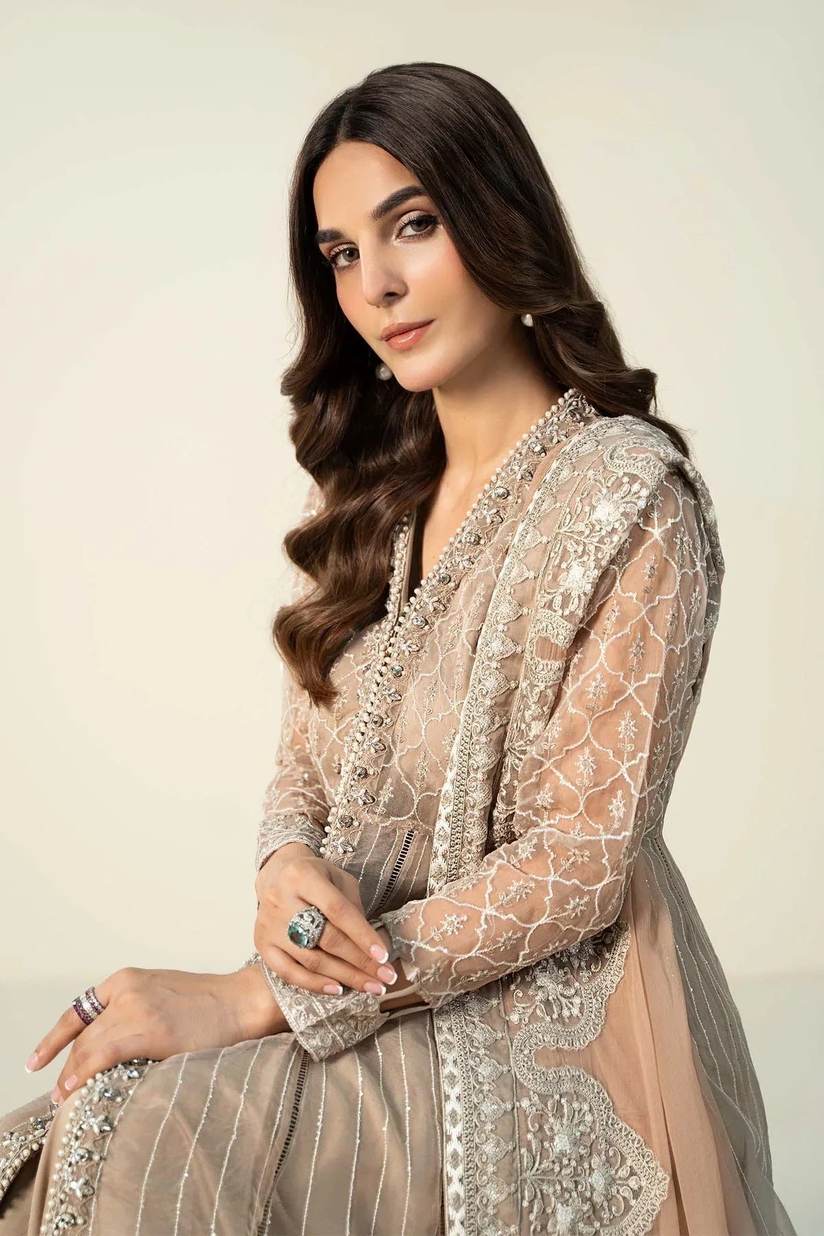 Maria B | Formal Wears | Organza Suit | SF-W24-70 - Aqsa Fabrics