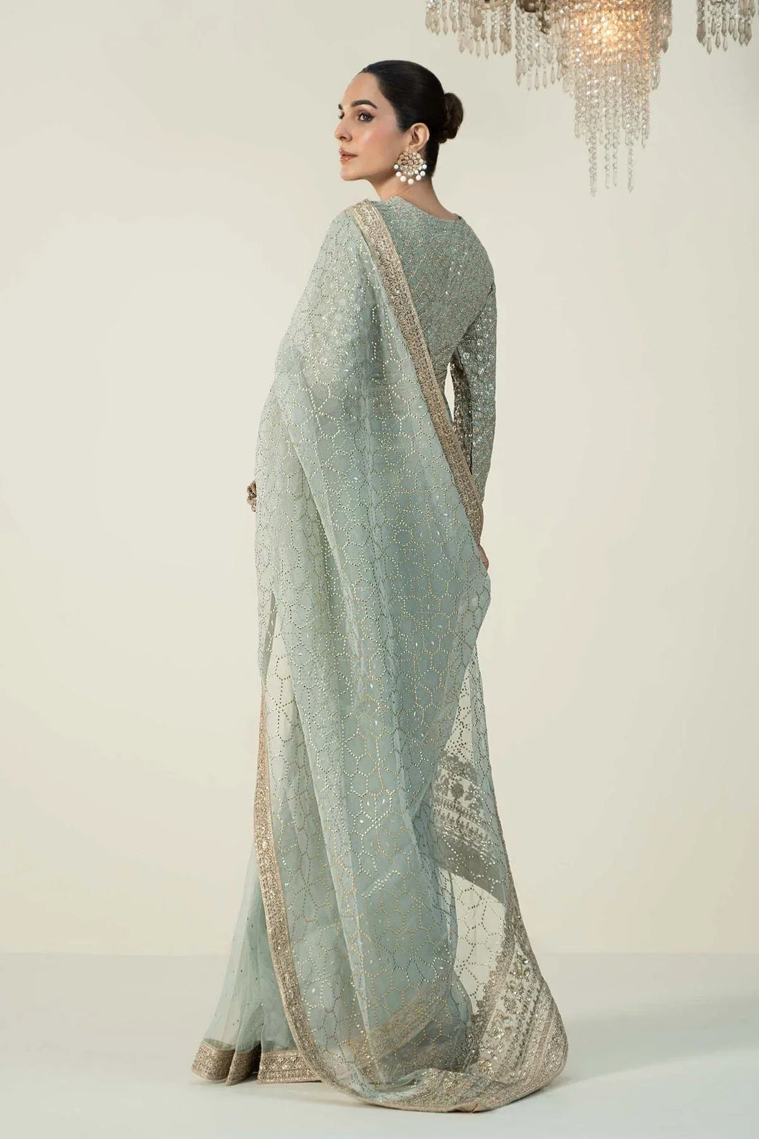 Maria B | Formal Wears | Raw Silk Saree | SF-W24-15 - Aqsa Fabrics