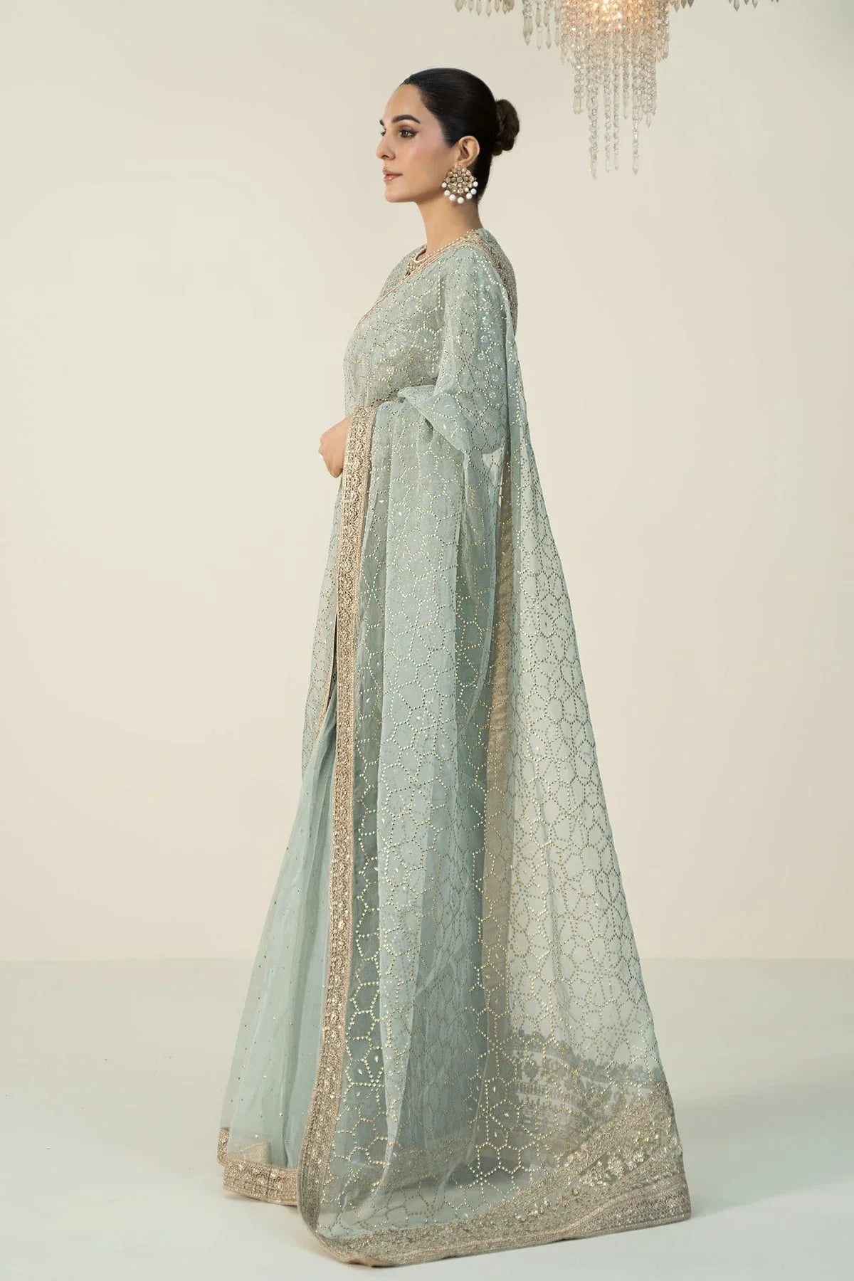 Maria B | Formal Wears | Raw Silk Saree | SF-W24-15 - Aqsa Fabrics