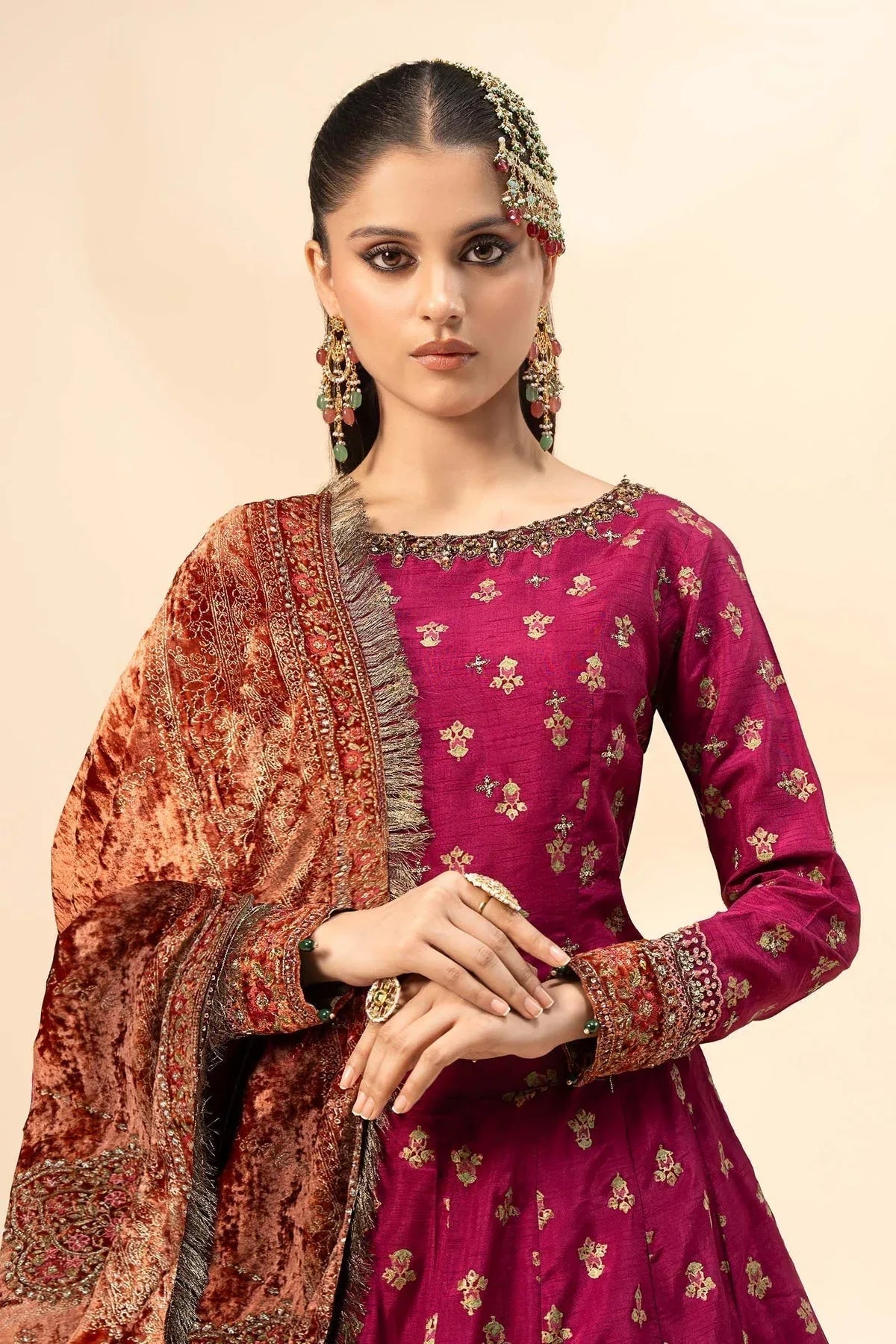 Maria B | Formal Wears | Raw Silk Suit | SF-W24-26-C - Aqsa Fabrics