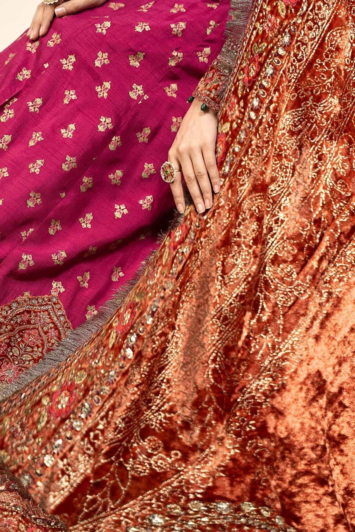 Maria B | Formal Wears | Raw Silk Suit | SF-W24-26-C - Aqsa Fabrics