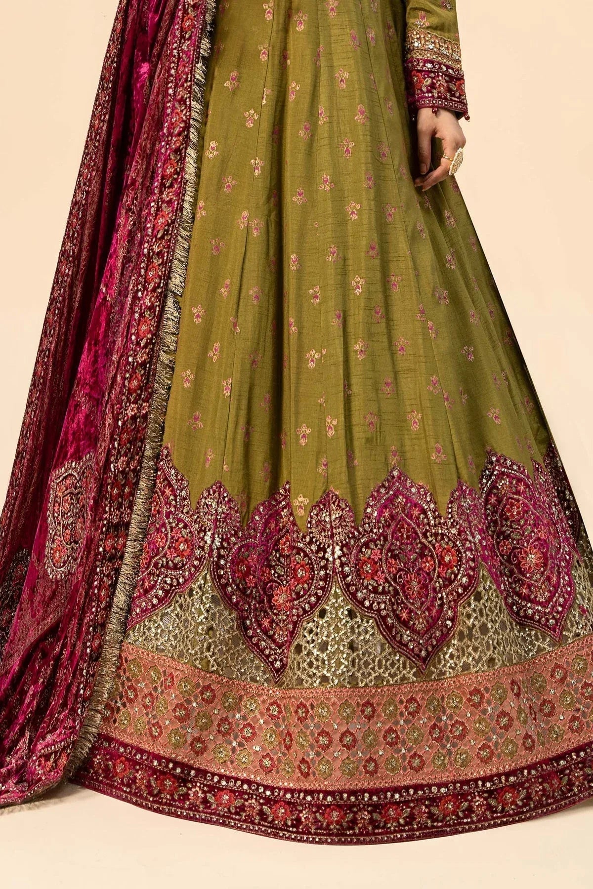 Maria B | Formal Wears | Raw Silk Suit | SF-W24-26 - Aqsa Fabrics