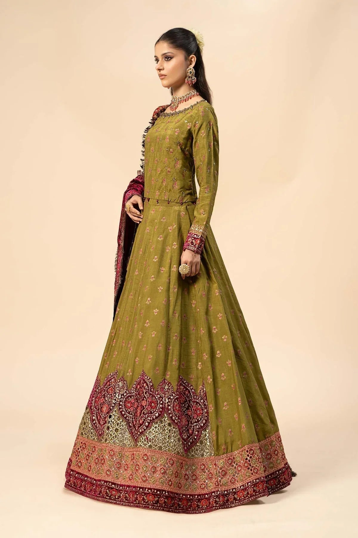 Maria B | Formal Wears | Raw Silk Suit | SF-W24-26 - Aqsa Fabrics