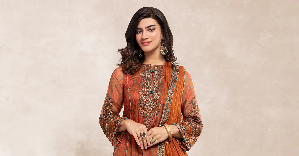 Maria B | Formal Wears | SF-EF22-31R1 - Aqsa Fabrics