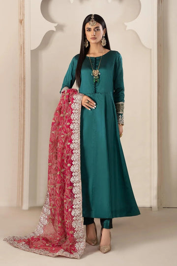 Maria B | Formal Wears | Suit Green SF-W23-62 - Aqsa Fabrics