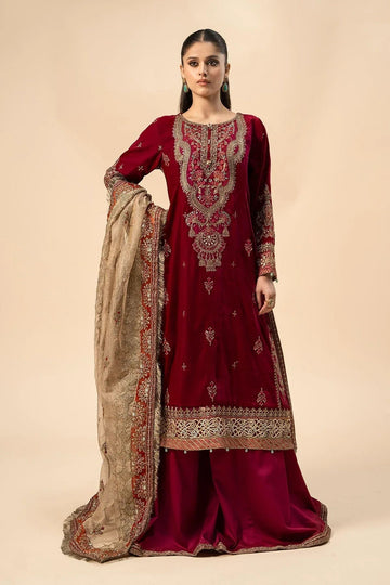 Maria B | Formal Wears | Velvet Suit | SF-W24-29 - Aqsa Fabrics