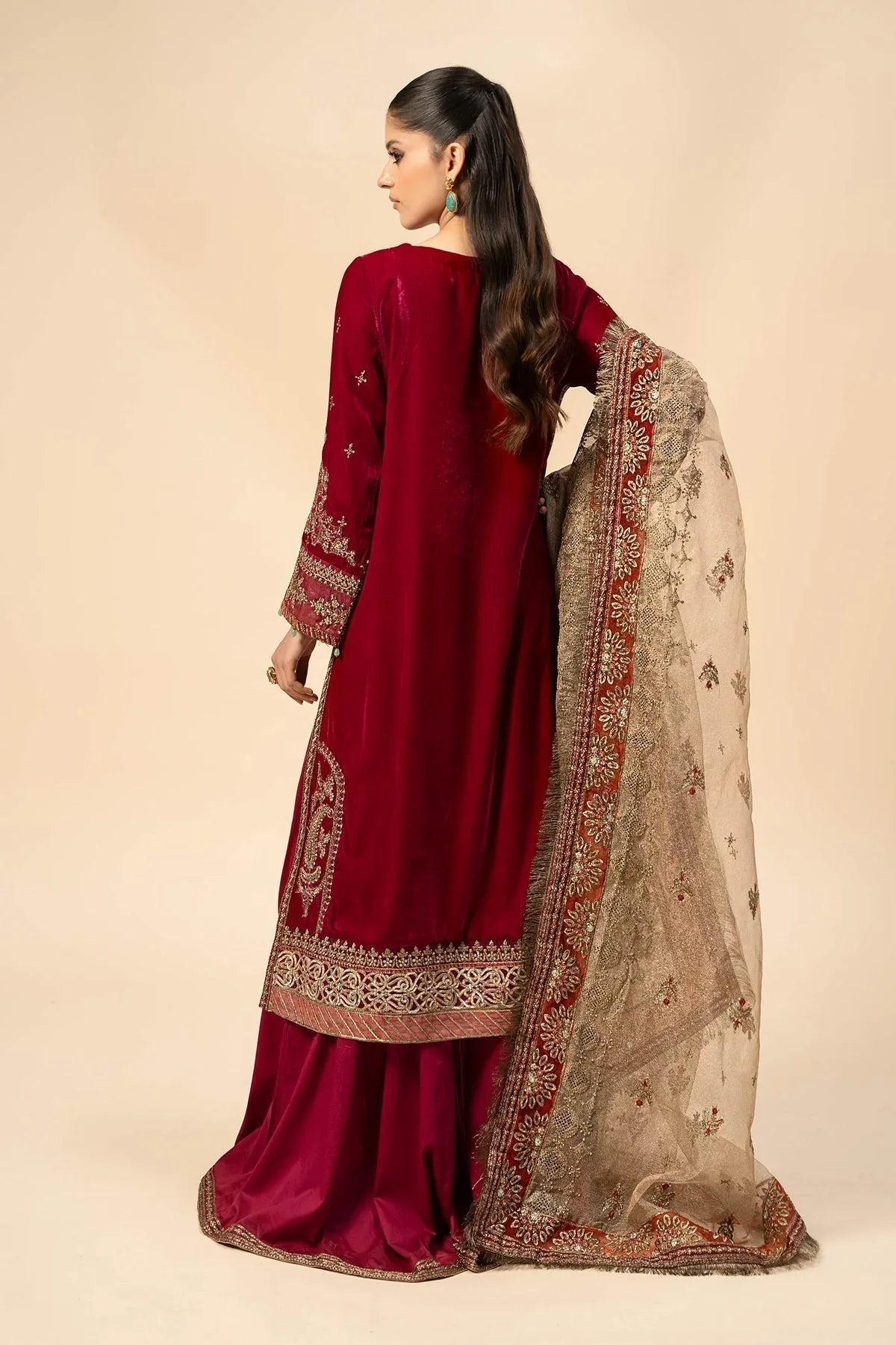 Maria B | Formal Wears | Velvet Suit | SF-W24-29 - Aqsa Fabrics