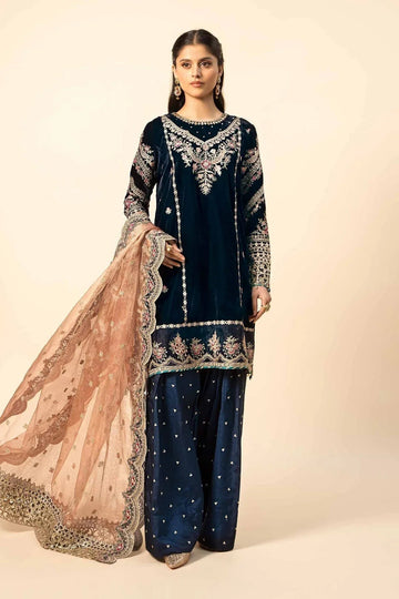 Maria B | Formal Wears | Velvet Suit | SF-W24-80 - Aqsa Fabrics