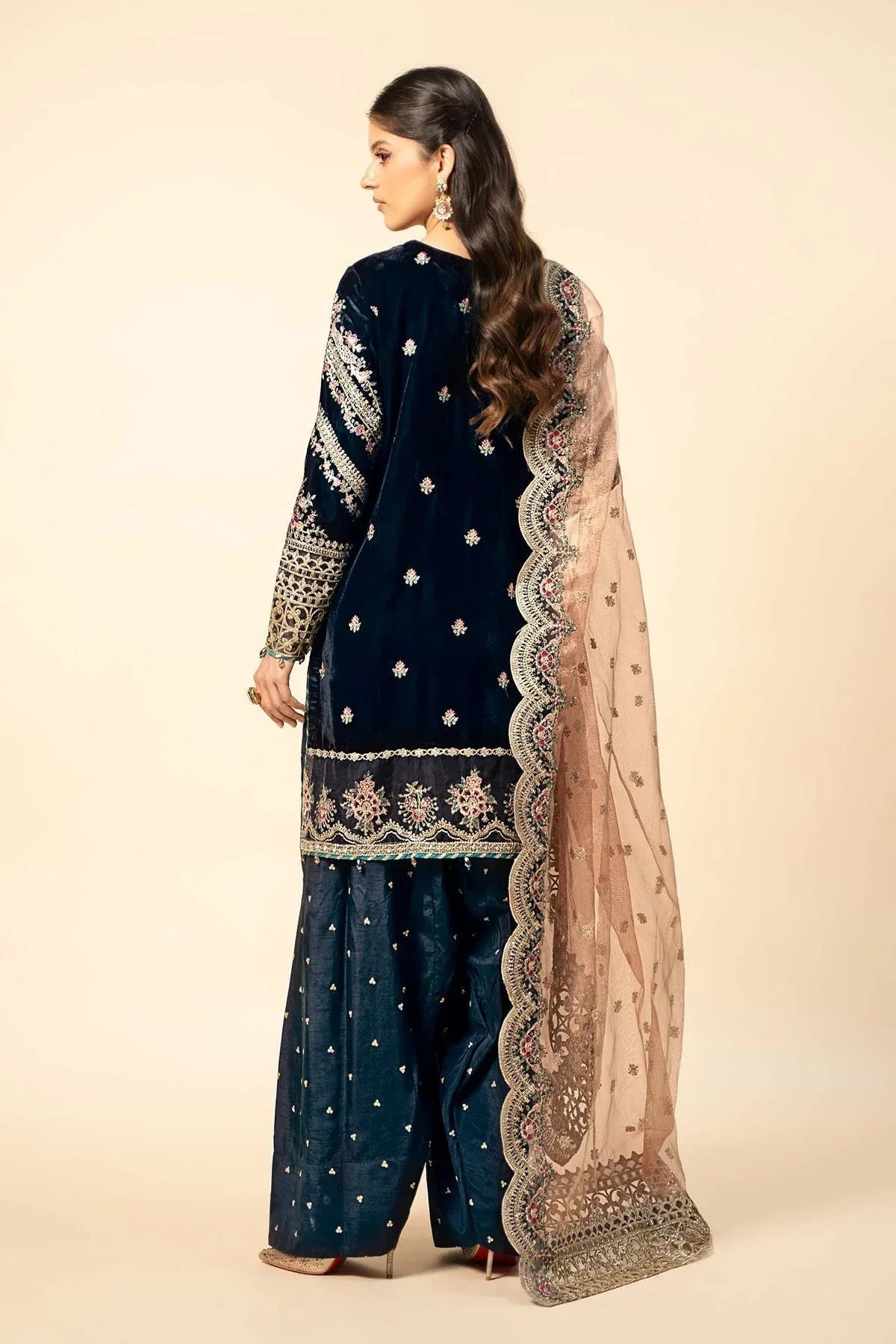 Maria B | Formal Wears | Velvet Suit | SF-W24-80 - Aqsa Fabrics