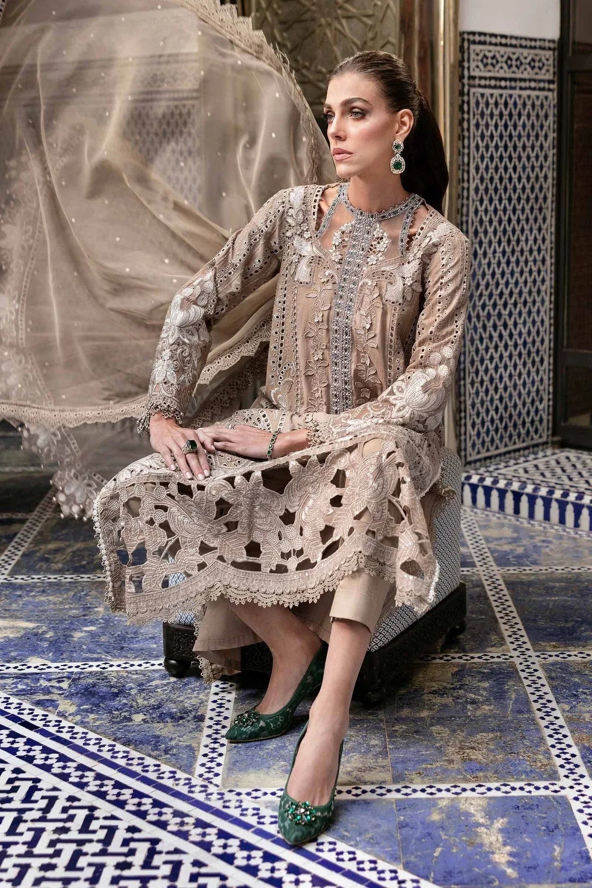 Maria B | Luxury Lawn 25 | D-2502-A - Aqsa Fabrics