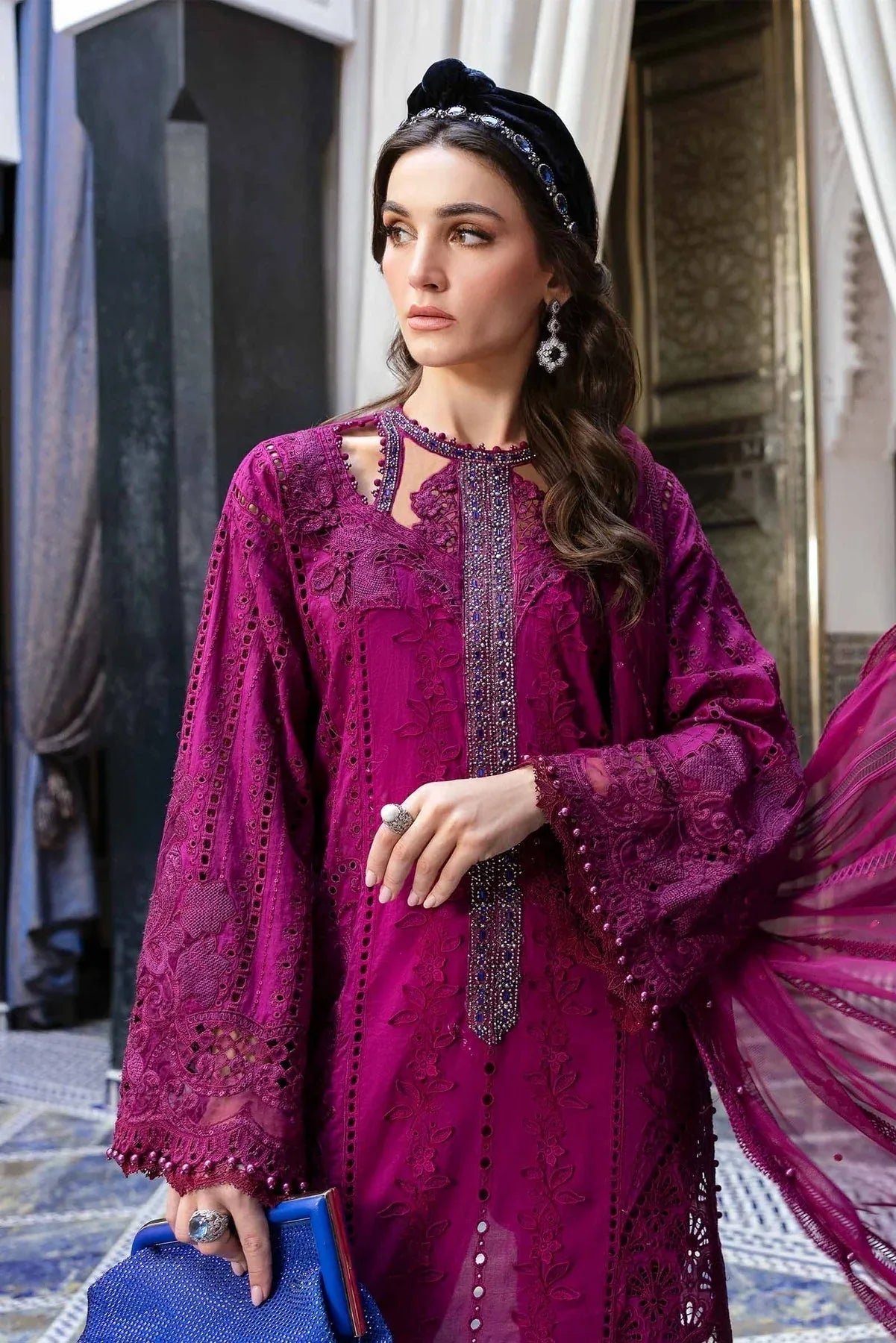 Maria B | Luxury Lawn 25 | D-2502-B - Aqsa Fabrics
