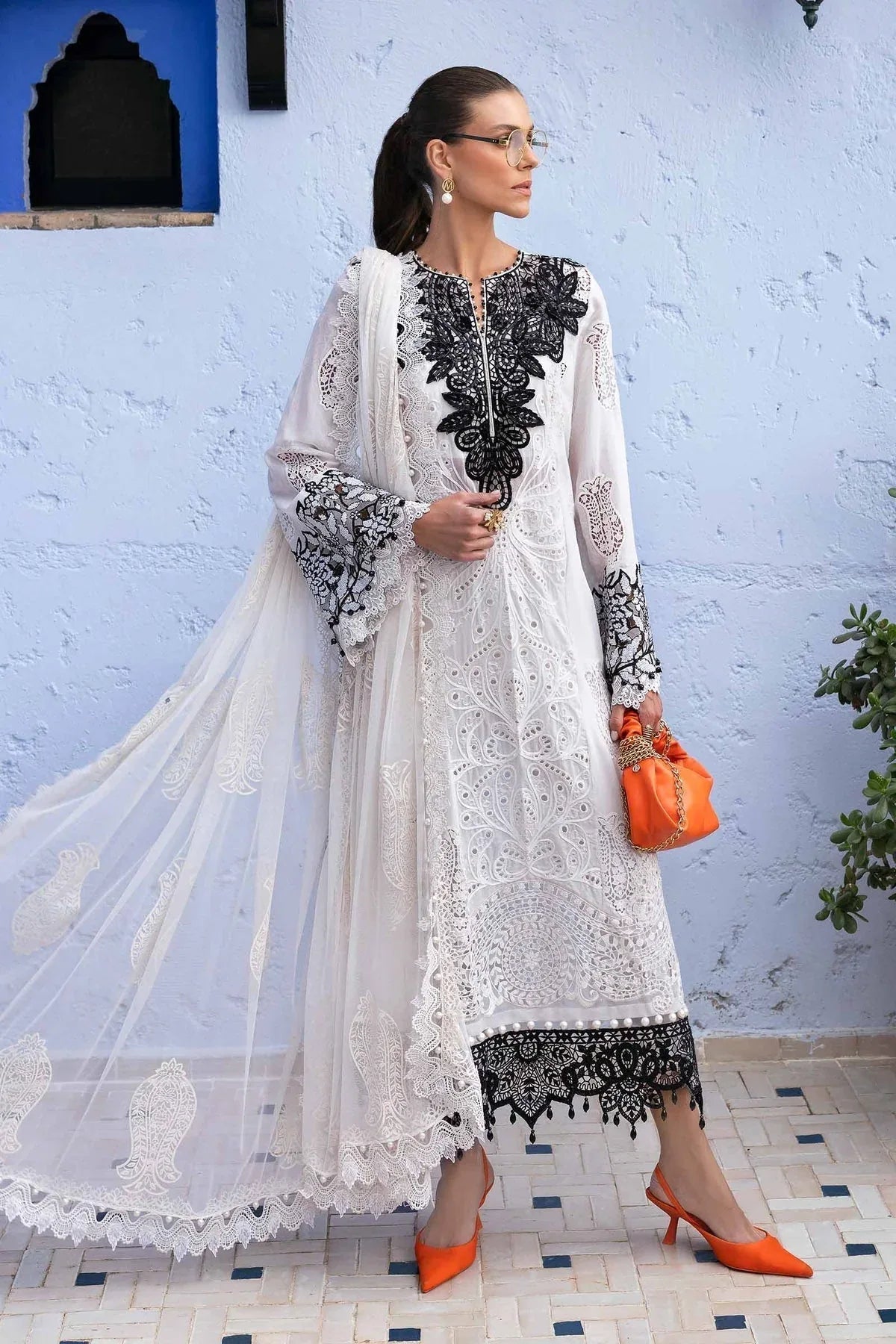 Maria B | Luxury Lawn 25 | D-2505-A - Aqsa Fabrics