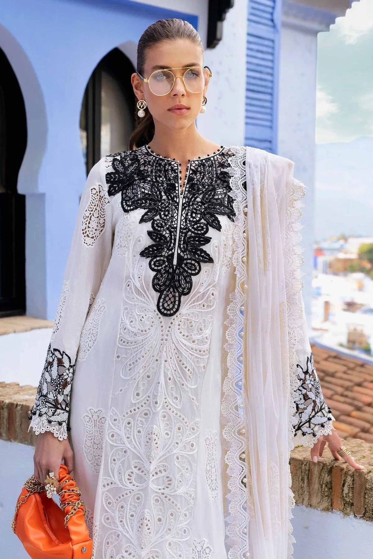 Maria B | Luxury Lawn 25 | D-2505-A - Aqsa Fabrics