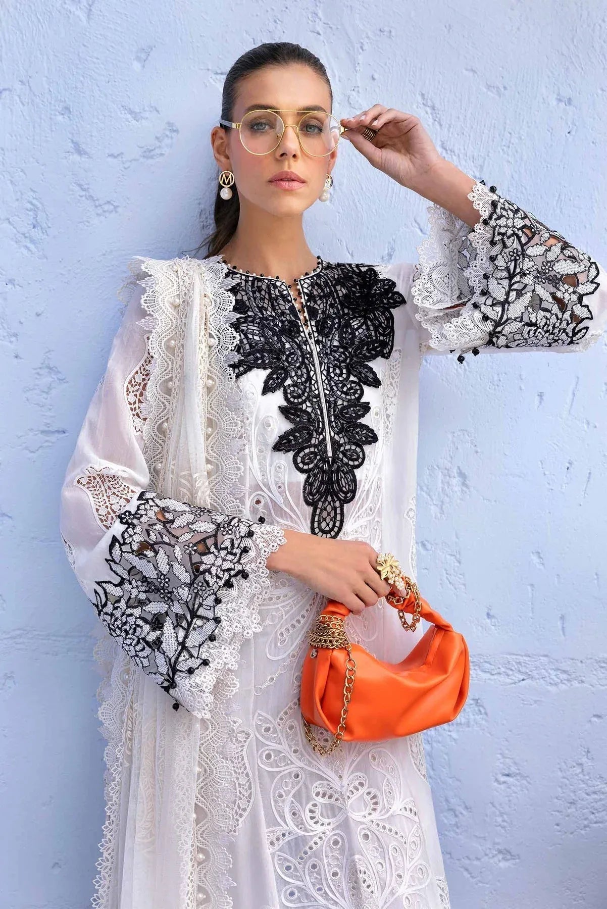 Maria B | Luxury Lawn 25 | D-2505-A - Aqsa Fabrics
