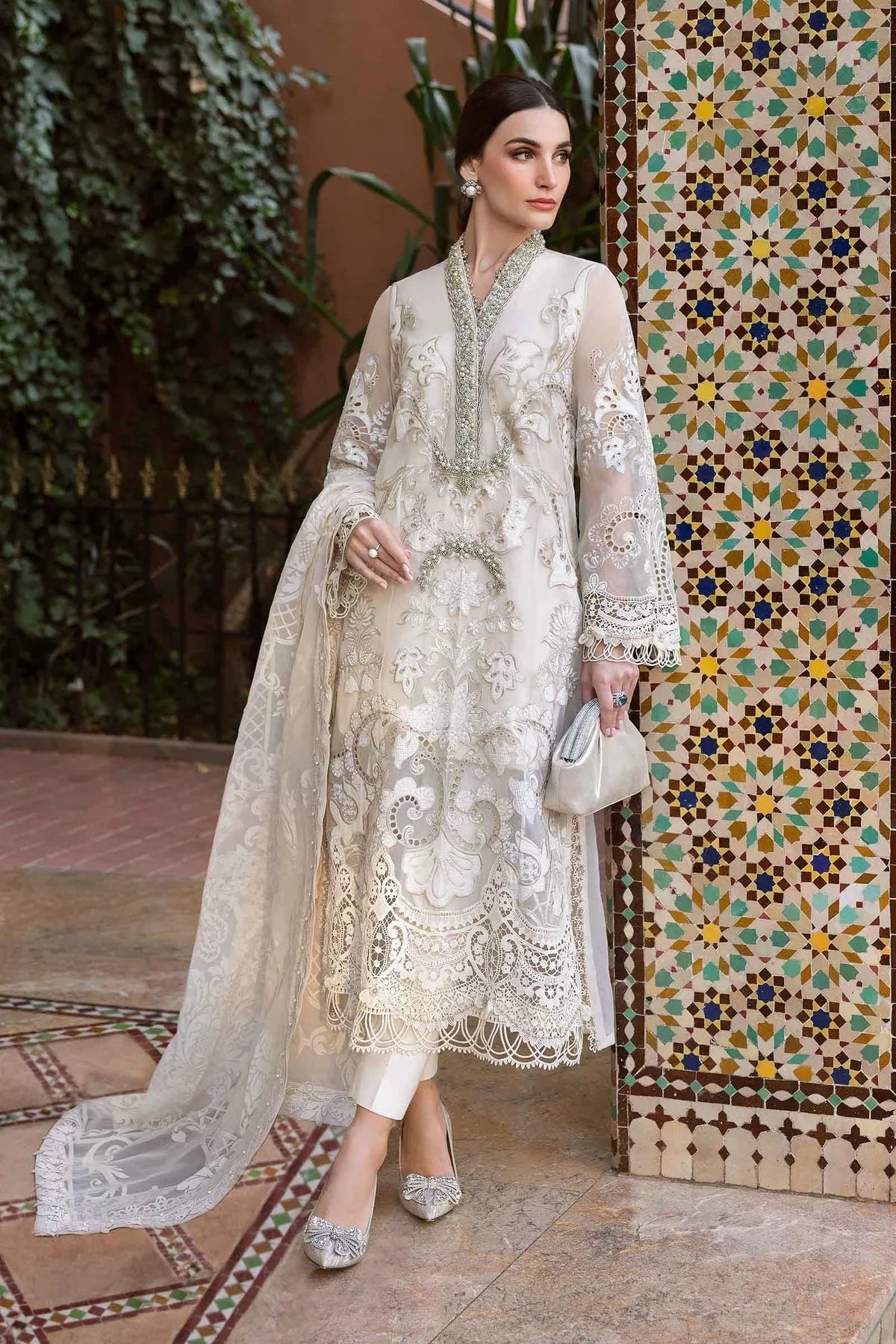 Maria B | Luxury Lawn 25 | D-2506-A - Aqsa Fabrics