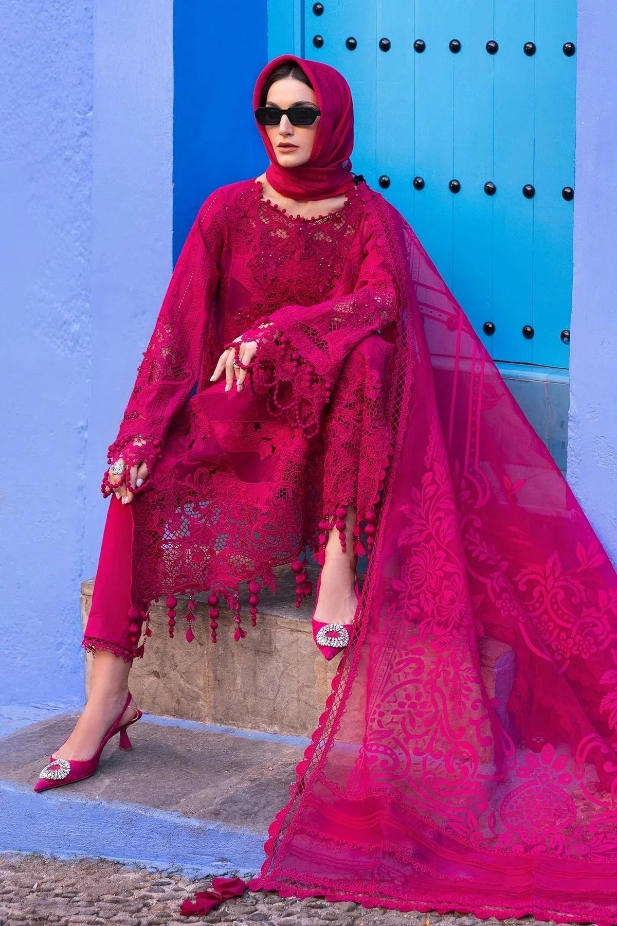 Maria B | Luxury Lawn 25 | D-2508-A - Aqsa Fabrics