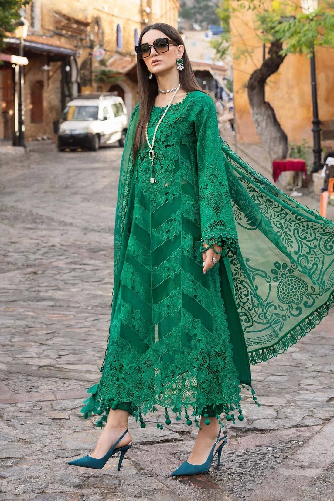 Maria B | Luxury Lawn 25 | D-2508-B - Aqsa Fabrics