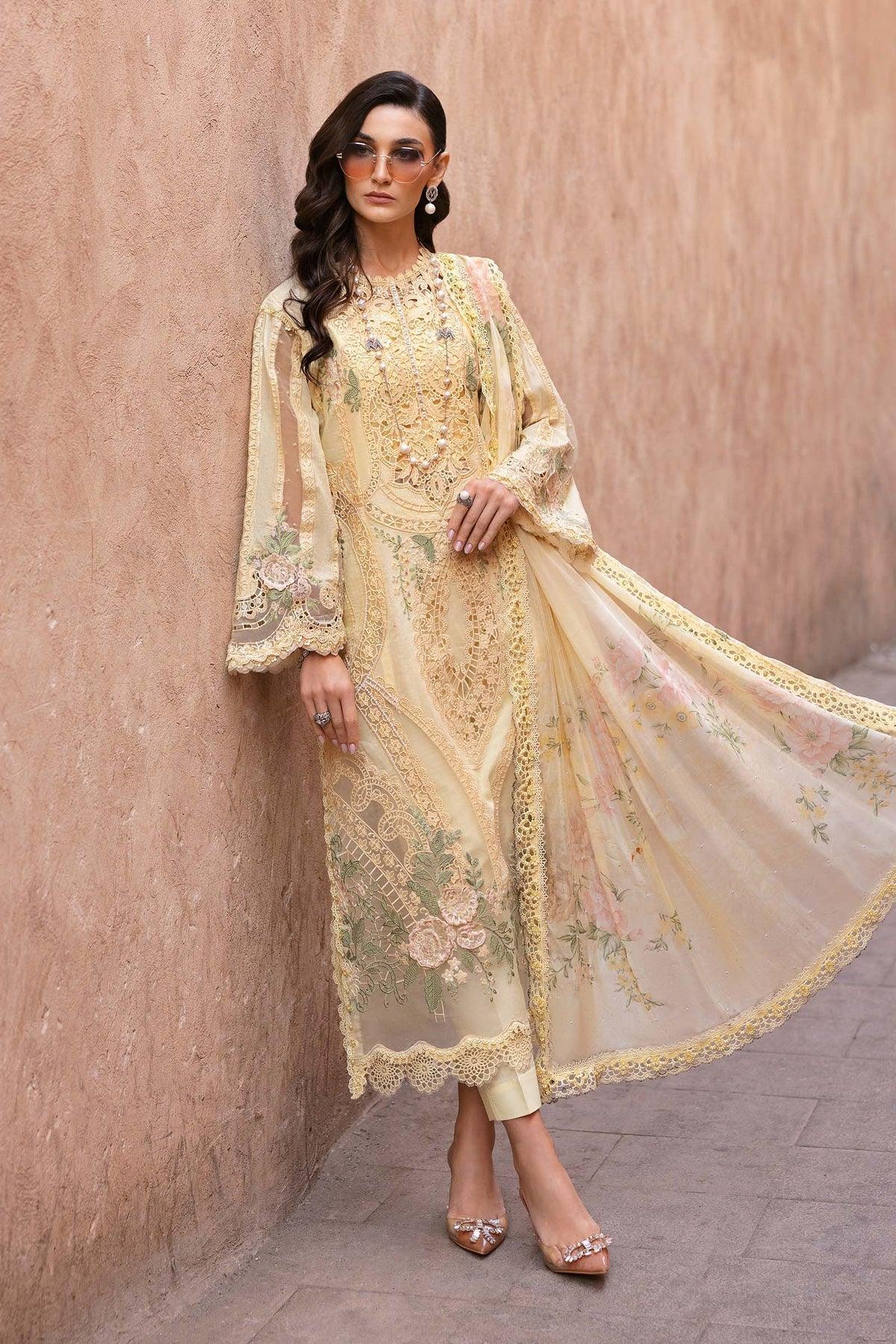 Maria B | Luxury Lawn 25 | D-2509-A - Aqsa Fabrics