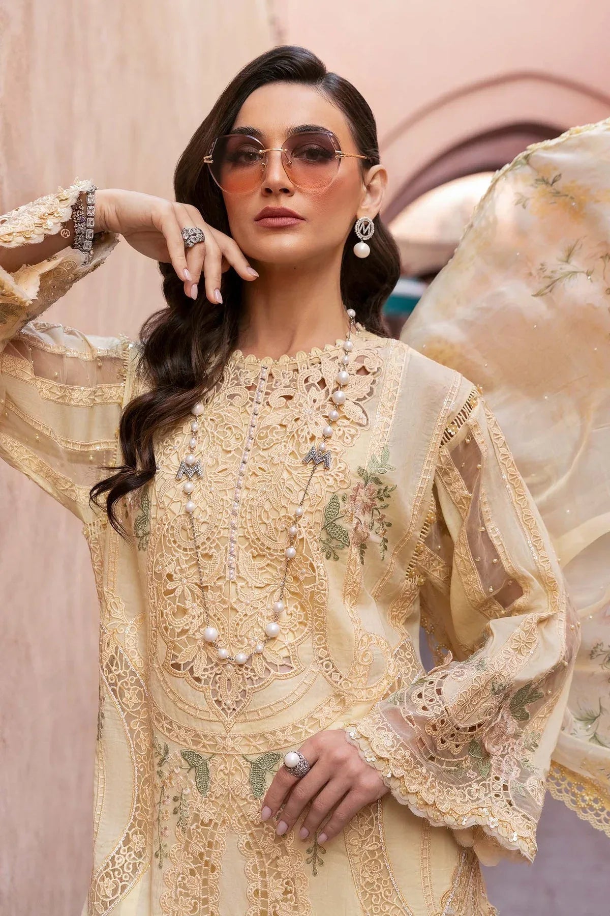 Maria B | Luxury Lawn 25 | D-2509-A - Aqsa Fabrics