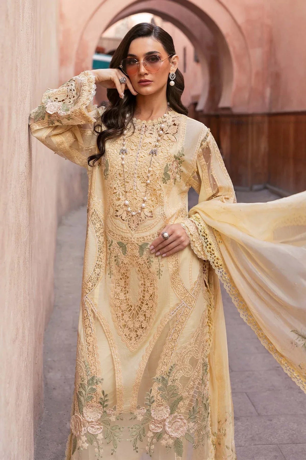 Maria B | Luxury Lawn 25 | D-2509-A - Aqsa Fabrics
