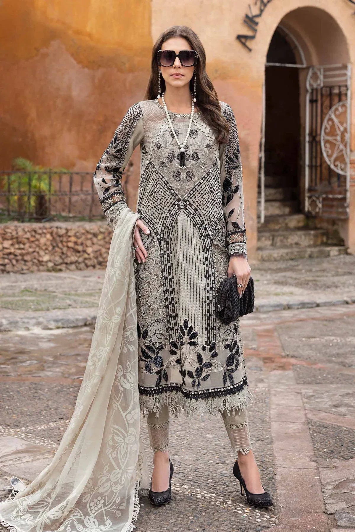 Maria B | Luxury Lawn 25 | D-2510-B - Aqsa Fabrics