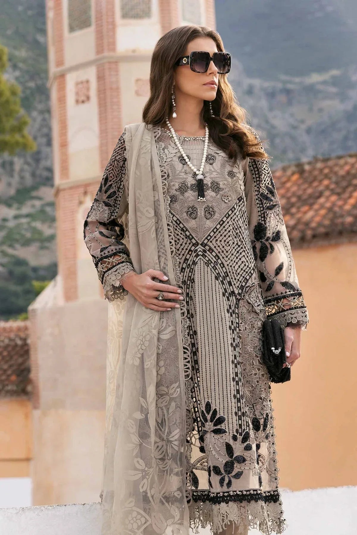 Maria B | Luxury Lawn 25 | D-2510-B - Aqsa Fabrics