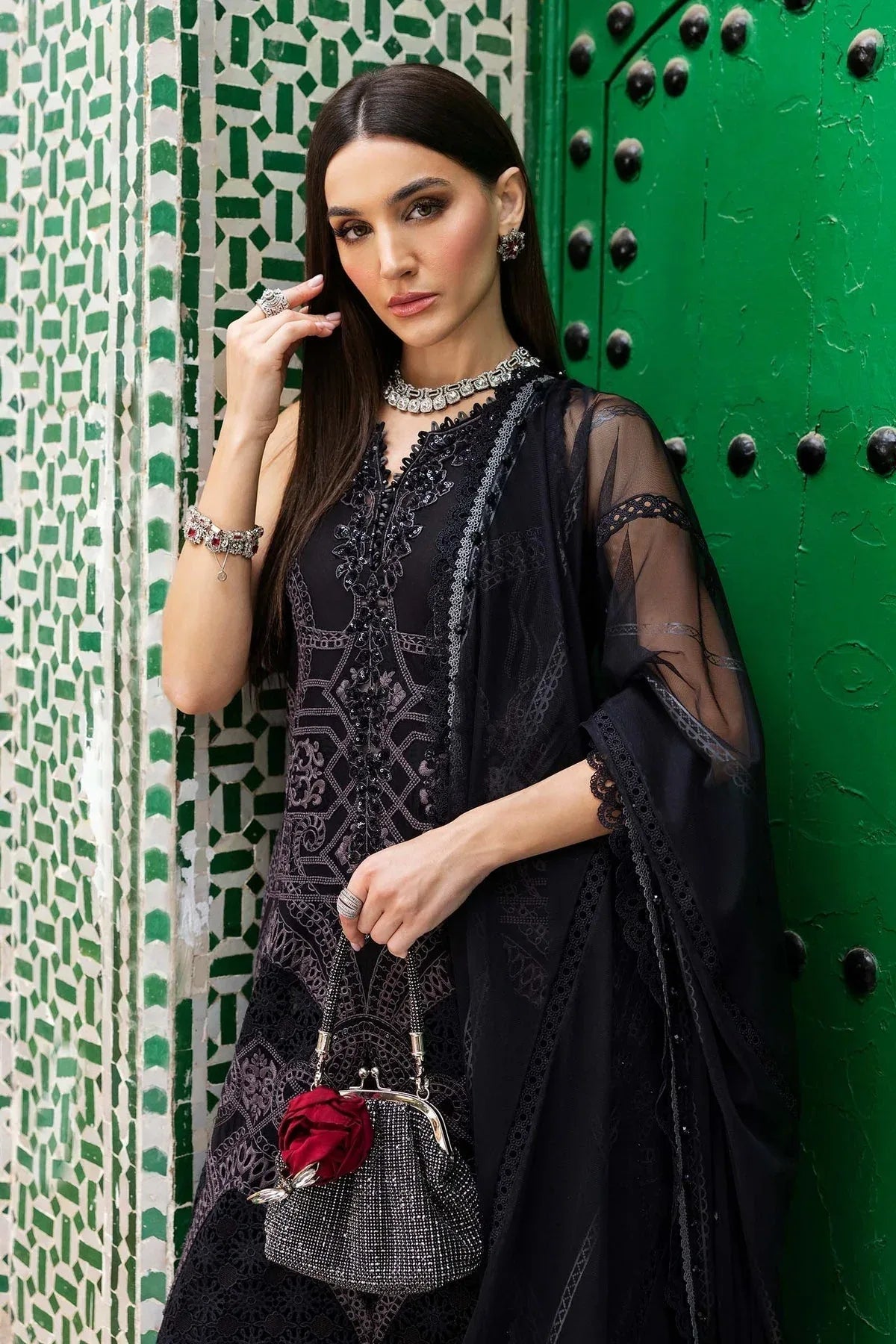 Maria B | Luxury Lawn 25 | D-2512-B - Aqsa Fabrics