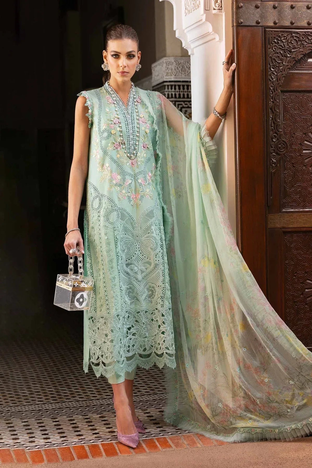 Maria B | Luxury Lawn 25 | D-2514-A - Aqsa Fabrics