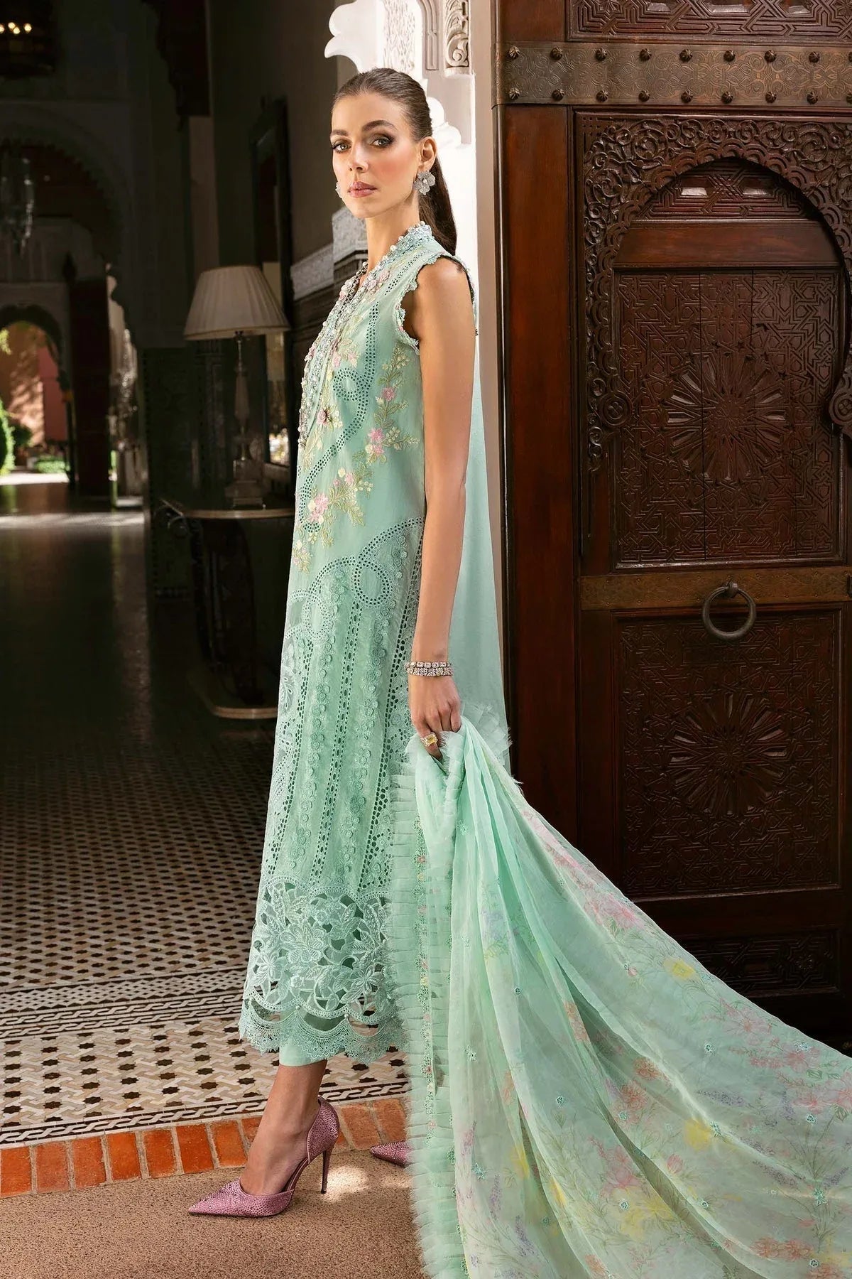 Maria B | Luxury Lawn 25 | D-2514-A - Aqsa Fabrics