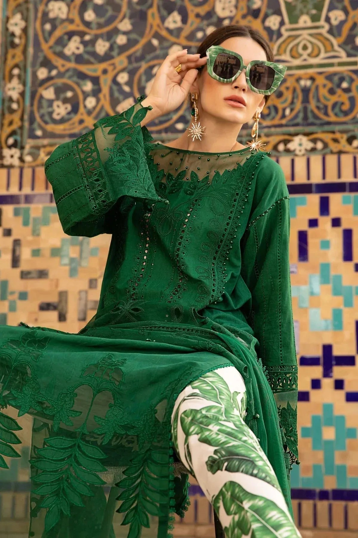 Maria B | Luxury Lawn | D-2310-B - Aqsa Fabrics