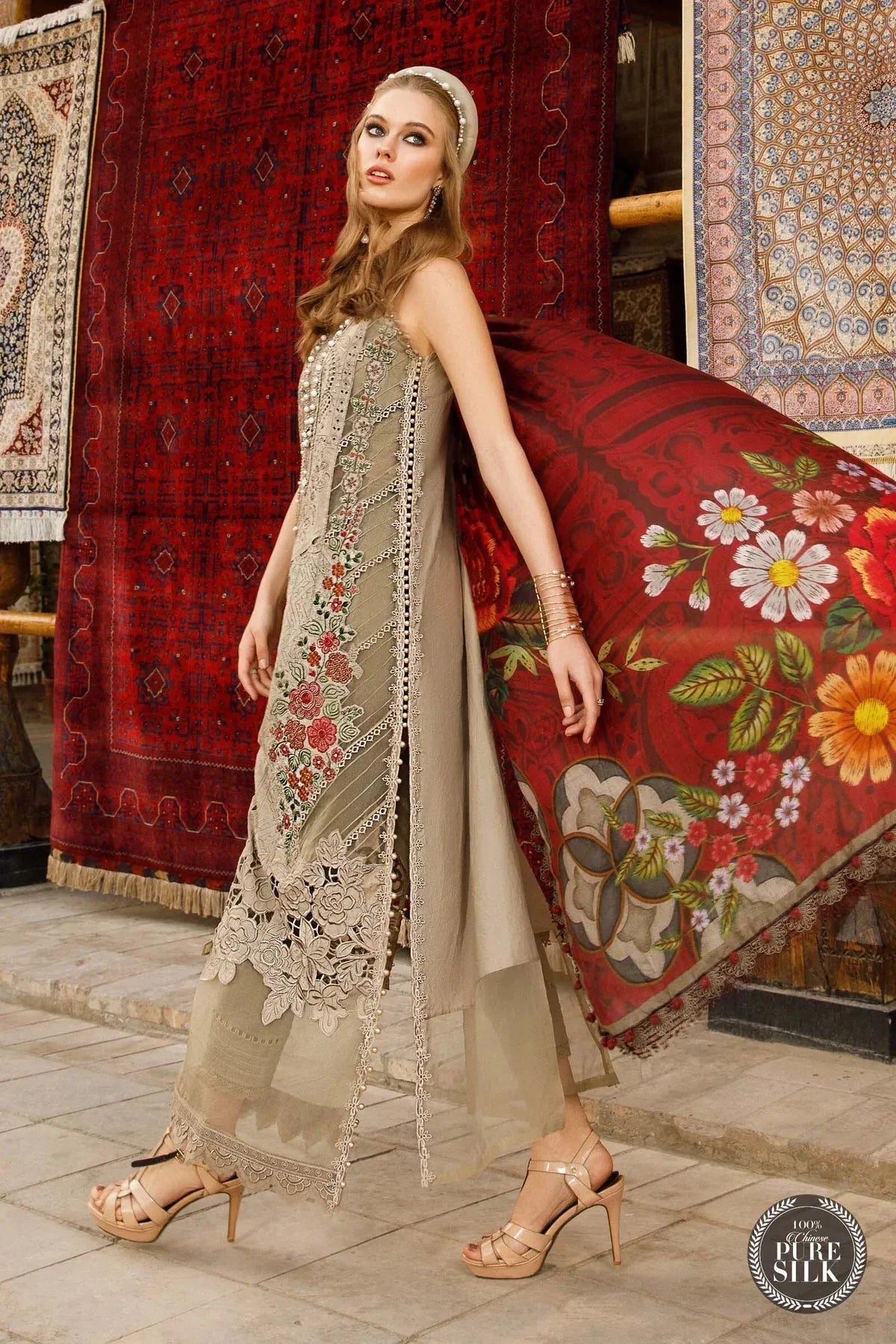 Maria B | Luxury Lawn | D-2313-A - Aqsa Fabrics