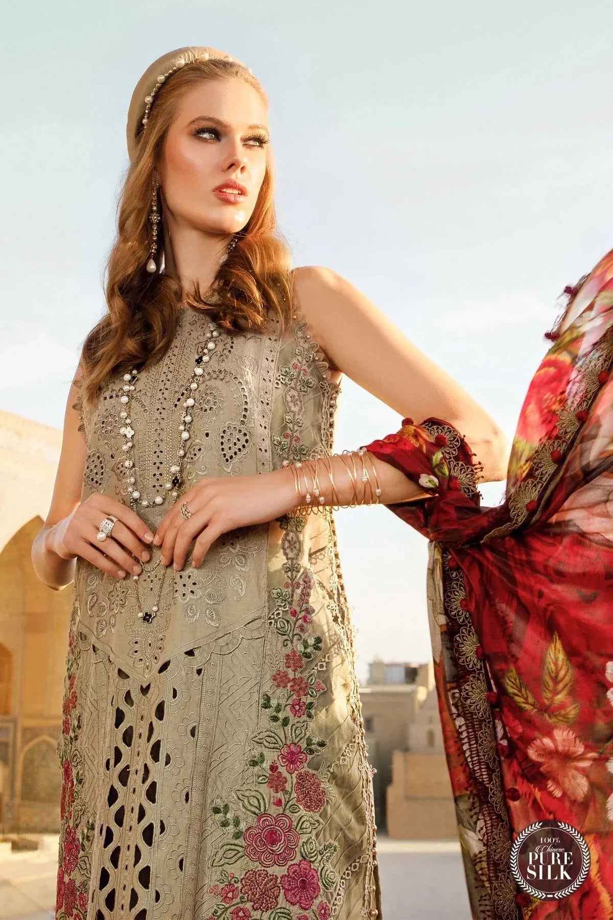 Maria B | Luxury Lawn | D-2313-A - Aqsa Fabrics