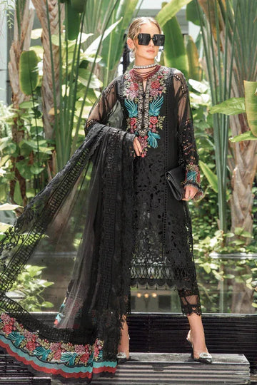 Maria B | Luxury Lawn | EL-23-04-Black - Aqsa Fabrics