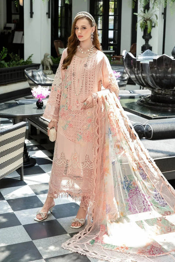 Maria B | Luxury Lawn | EL-23-07-Peach - Aqsa Fabrics