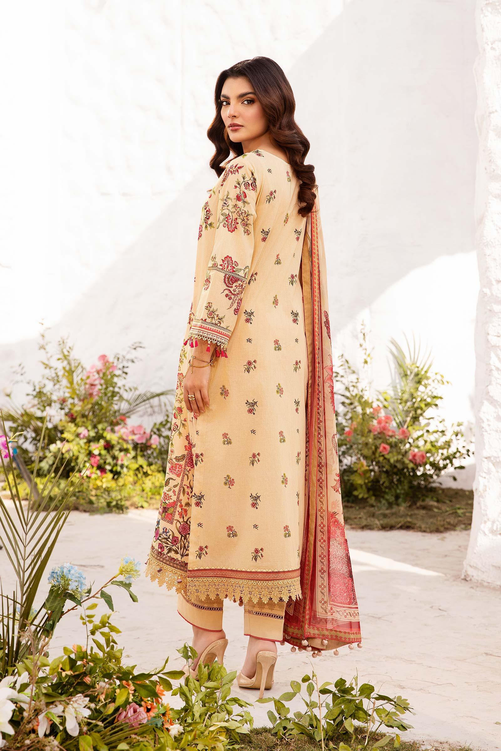 Maria B | M Basic Summer Lawn 25 | MB-CUS25-705A - Aqsa Fabrics