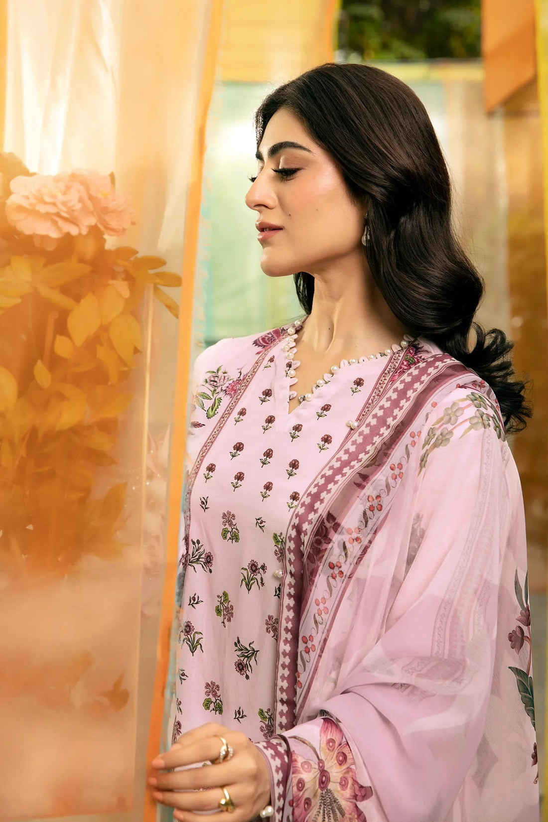 Maria B | M Basic Summer Lawn 25 | MB-CUS25-705B - Aqsa Fabrics