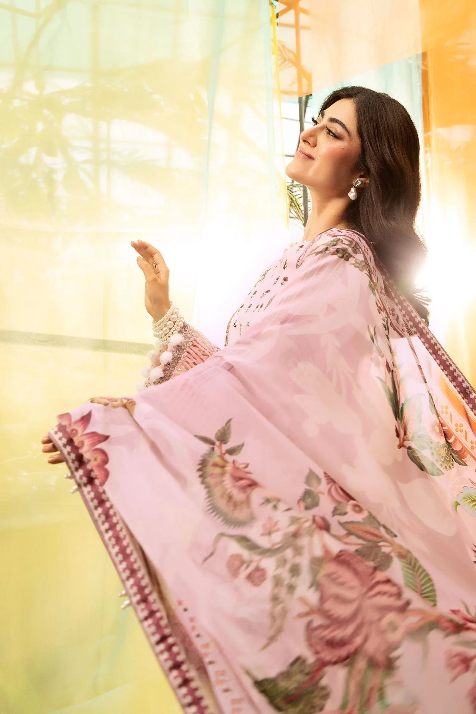 Maria B | M Basic Summer Lawn 25 | MB-CUS25-705B - Aqsa Fabrics