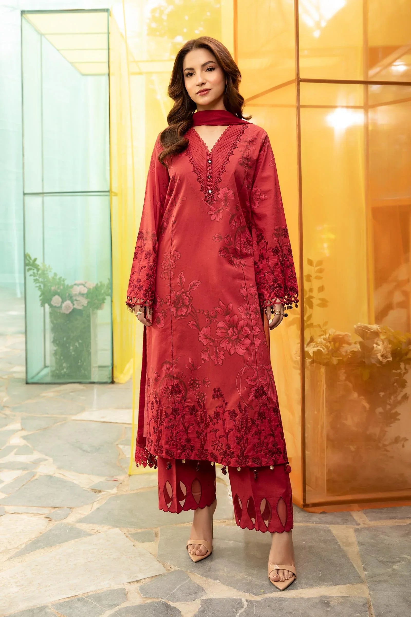 Maria B | M Basic Summer Lawn 25 | MB-CUS25-706A - Aqsa Fabrics